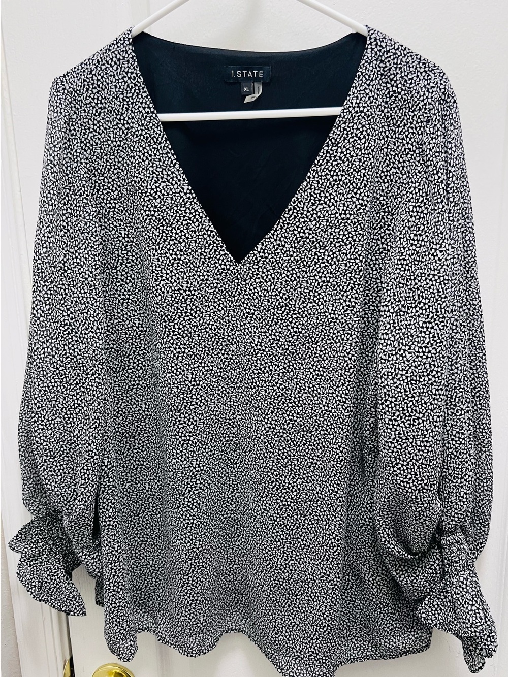 1. State Long Sleeve Printed Blouse Dress